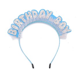 Pejlnd Happy Birthday Headband - Pink Sequins Headpiece for Girls Kids Birthday Party Decorations Supplies