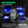 YEORO 2pcs PW24W LED Bulb Blue,AC/DC 9-30V 1200LM PWY24W 12181NA