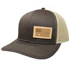 DALLY Up Leather Patch Western Lifestyle Adjustable 6-Panel Snapback Hat