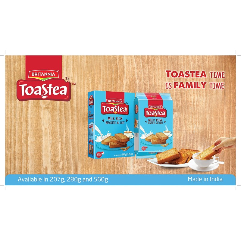 Britannia Toastea Milk Rusk 9.87oz (280g) - Biscotte Au Lait
