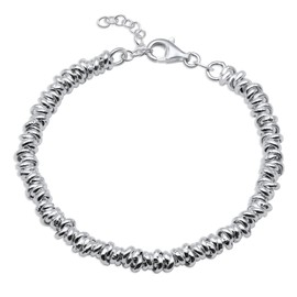 AKA Gioielli® – Handgefertigtes Damen Armband aus 925 Sterlingsilber – Geflochtenes Knoten-Design – Geschenkarmband für Frauen und Mädchen – Verstellbare Länge
