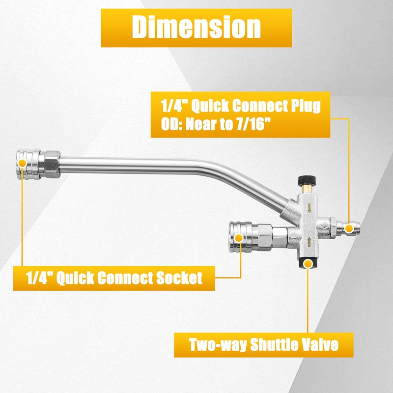 Tool Daily Foam Cannon Dual Connector, Mini Foam Cannon for