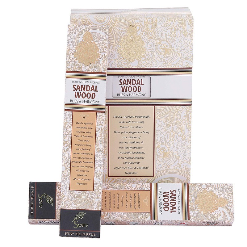 SVATV Herbal & Ancient Vedic Method Sandalwood Incense Stick for
