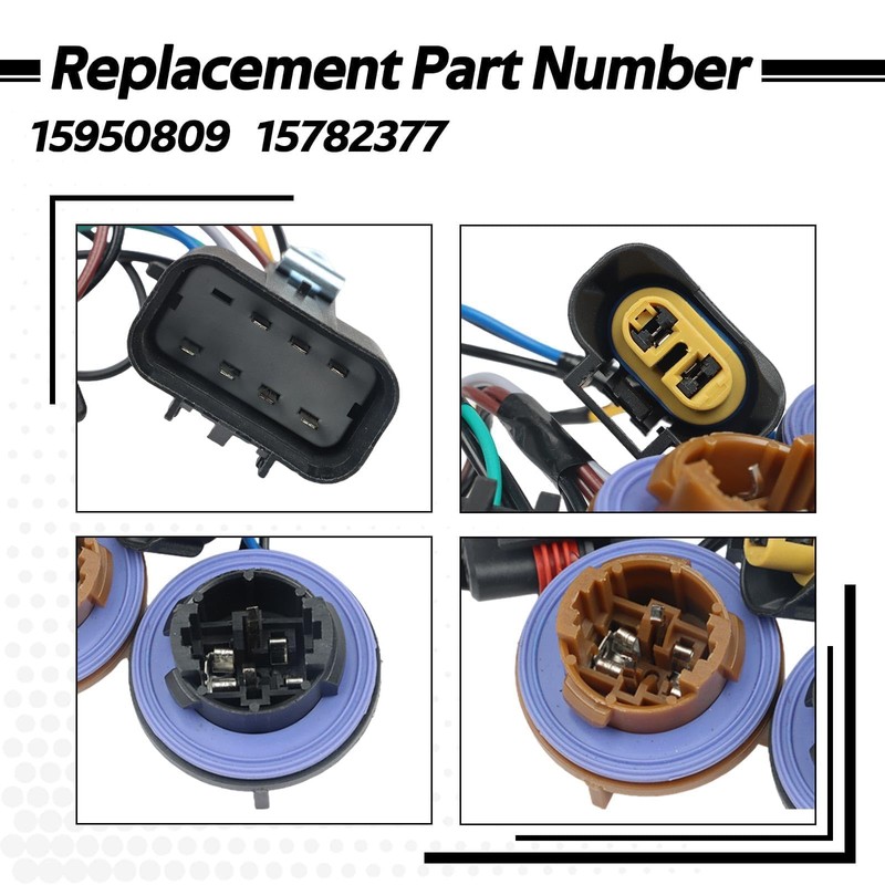 HIMARKLIF 2 Pcs Headlight Headlamp Socket Wiring Harness Compatible with