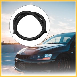 REPAIROCK 3.3ft 10AN Car Fuel Hose AN10 5/8" Universal Braided Nylon Stainless Steel CPE Oil Fuel Gas Line Hose Black Auto Replacement Parts