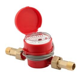 Watflow DN15 Water Meter 1/2" NPT, AWWA C712 Certification Gallon Water Flow Meter with Pulse Output, Hot Water Meter for Garden/Home/Apartment, Horizontal Install.