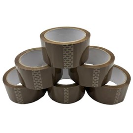 OMNICATOR 6 Rolls Parcel Tape Packing Tape Packaging Tape Cardboard Tape Standard 66 m Long 48 mm Wide Brown Packaging Material for Parcels and Cardboard