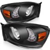OCPTY Headlight Assembly Pair Replacement for Dodge Ram 1500 2006-2008