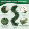 Christmas Cedar Garland with Soft Thickness Pine,Thick and Lush,Artificial Green