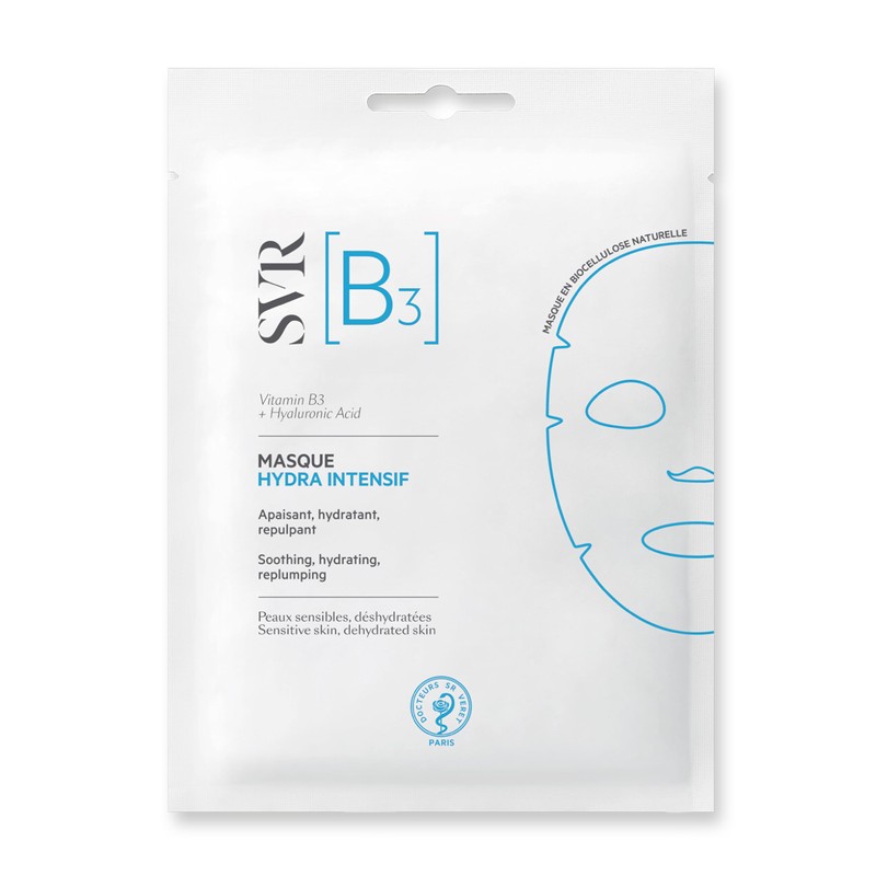 SVR B3 Mascarilla de Biocelulosa Hidratación Intensa Anti-Edad con Vitamina