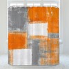Abaysto Burnt Orange Grey Geometry Shower Curtain Lightweight Shower Curtains