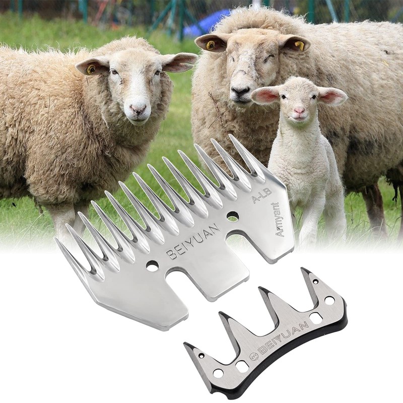 MUYIRTED Sheep Clipper Upper and Bottom Blade, Stainless Steel Wool