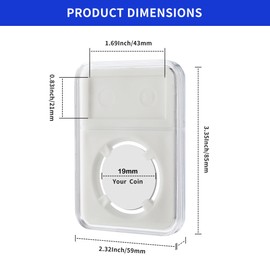 10-Pack Silver Dollar Coin Holder, 19mm Collection Coin Holder, Clear Acrylic Coin Slab Protectors and Display Case for Morgan, Peace, IKE Silver Coin, Four-Point Fixation Coin Capsules