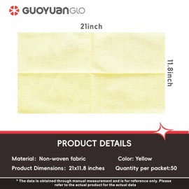 GUOYUANGLO Disposable Dish Cloths Disposable Cleaning Towels Heavy Duty Reusable Cleaning Cloths Dish Rags for Kitchen,11.8 x 21 inches - 50 Counts/Pack,Yellow