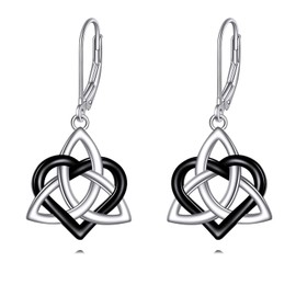 Celtic Knot Earrings for Women Sterling Silver Celtic Jewellery Heart Earrings Celtic Knot Gifts for Women