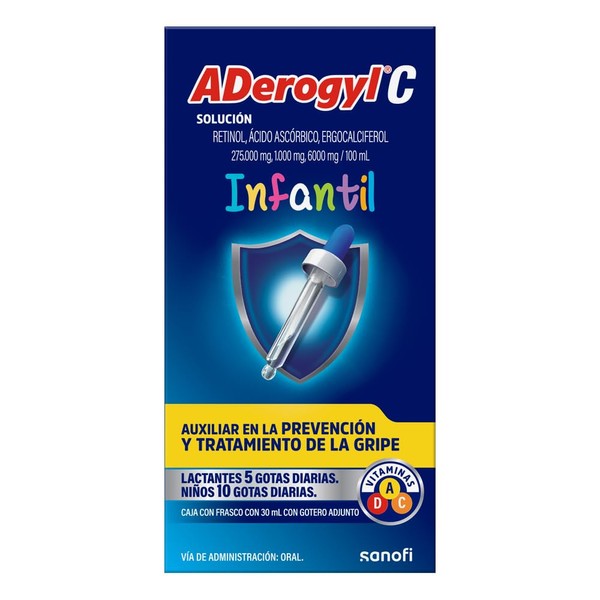 ADerogyl C Multivitamínico Infantil Frasco con Gotero 10 ml. Auxiliar