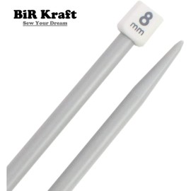 2 x Long Straight Needles (35cm) Plastic Knitting Needles Diameter 5mm 5.5mm 6mm 6.5mm 7mm 7.5mm 8mm 9mm 10mm 2x2 .315 in