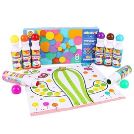 AEGTVA Marcadores de Puntos Lavables, 8 colores marcadores para niños y niños en edad preescolar, marcadores de pintura de bingo para daubers marcadores
