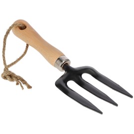 KOTARBAU® Mini Garden Fork with 3 Prongs for Transplanting Flowers, 28 cm Profiled Stem