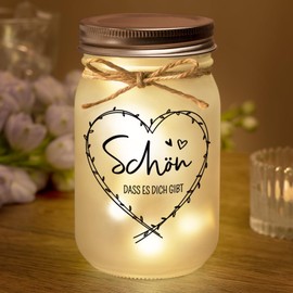 Geschenk für Frauen, Personalisierte Geschenke Frauen, Mason Jar Nachtlichter Heimat Dekoration, Besondere Geschenk für Frauen, Geburtstagsgeschenk für Frauen, Freundin, Schwester, Partner (Schön)