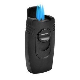 Vertigo Goliath Quad Torch Lighter with Punch Cutter (Black)