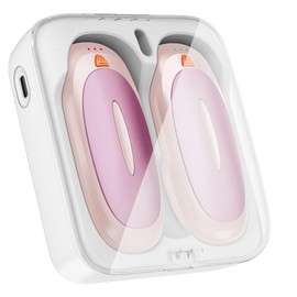 Tydse Hand Warmers Rechargeable with 10000mAh Charging Case, 2000mAh Portable Hand Warmers 2 Pack, Reusable Electric Pocket Heater for Hunting, Camping Gear, Outdoors, Gifts for Christmas - Pink