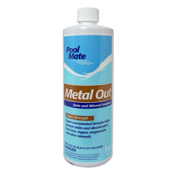 Pool Mate 1-Quart Concentrated Metal Out Stain and Mineral Inhibitor,