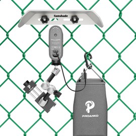 Proanko Fence Mount for Mevo Start, GoPro, Phones, Comes with Shade and Carrying Pouch Mounting Kit for Gamechanger to Recording Baseball,Softball and Tennis Games (N8 Pro)