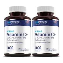 Ageimmune Vitamina 1000mg Lisina Zinc Cápsulas