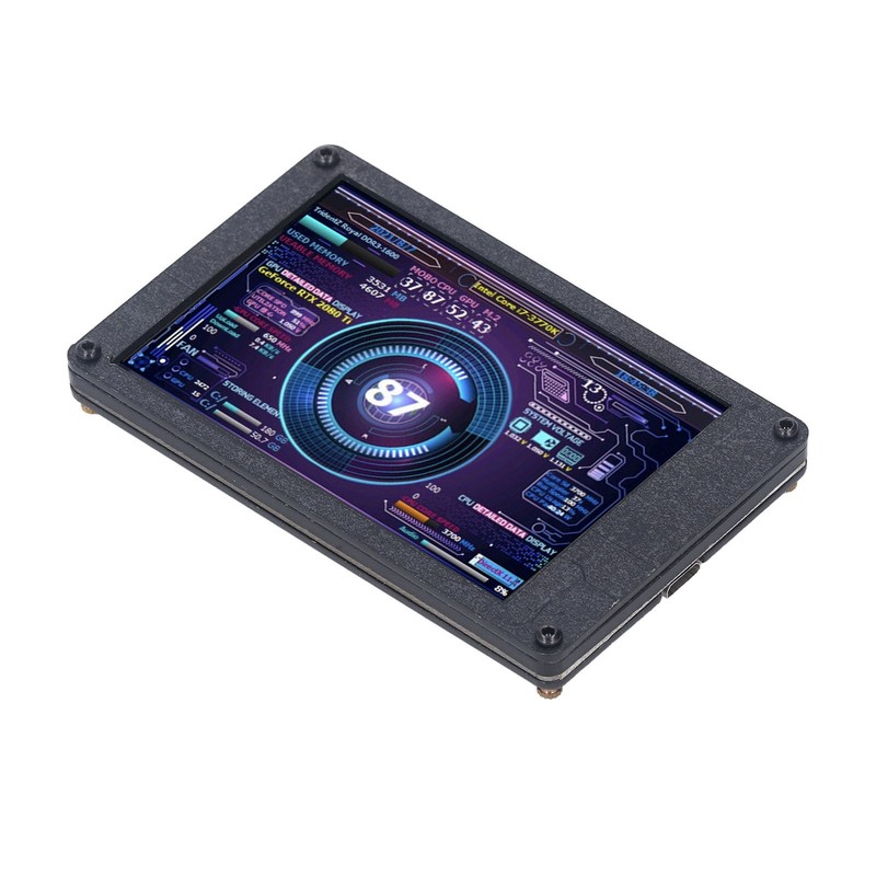 USB Mini Screen Adjustable Brightness 3.5in IPS Computer Temp CPU