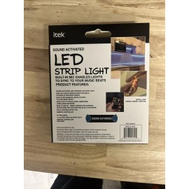 ITek LED Strip Light 6.5 Feet, Remote Control Color Change Sound Activated