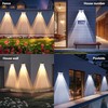 Brizled 12 Pack Solar Fence Lights Outdoor, 300/4000/6000K 3 Modes