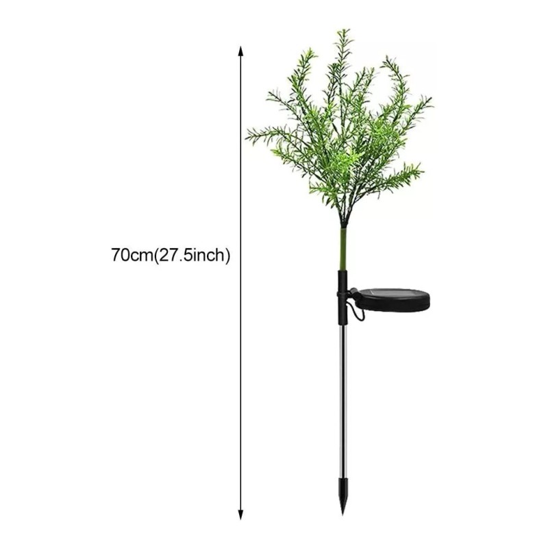 NineFox Paquete 2 Luces Solares Para Jardín 15 Led Multicolor