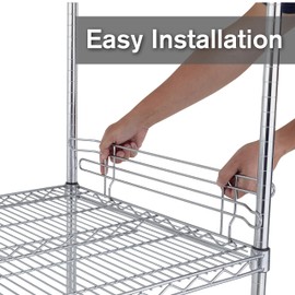 METRO L48N-4C Super Erecta 4" High Stackable Ledge for Wire Shelving, Chrome, 48"…
