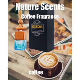 ikeda fragrance Car Air Freshener 8ml Automotive Scents | Long-Lasting Keep Fragrance | Auto Hanging Diffuser Bottles | Remove Odor Fresh Air Home Deodorizer (1pcs,Coffee)