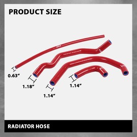 G-PLUS Silicone Radiator Hoses Kit Compatible with Yamaha Banshee 350 YFZ350 1987-2006(Red)