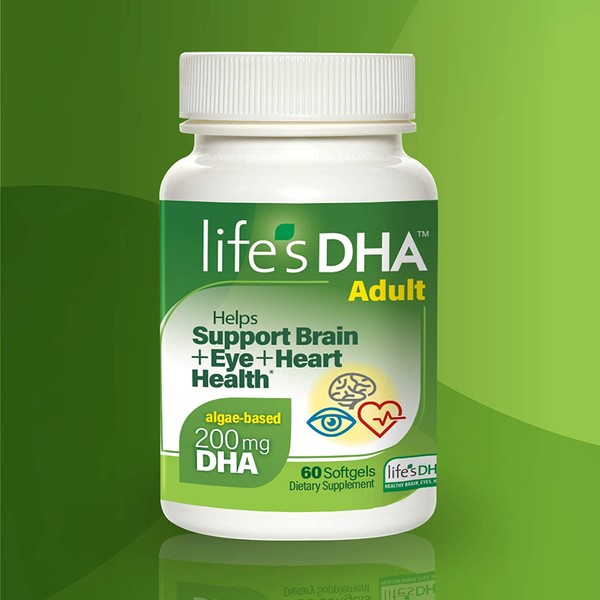 Life’s DHA All-Vegetarian DHA Dietary Supplement | Supports a Healthy Brain, Eyes & Heart* | 100% Vegetarian | From All-Natural Plant Source | 200 mg of DHA Omega-3 | 60 Softgels
