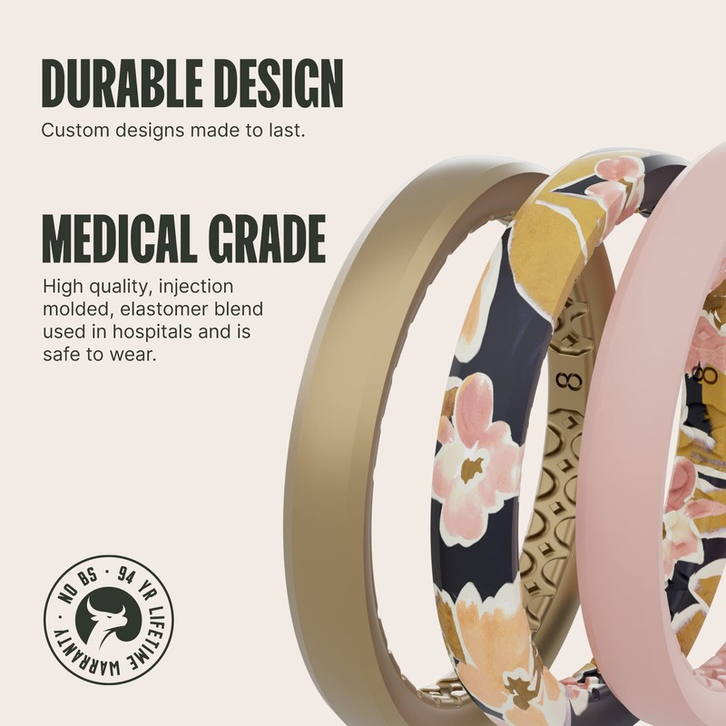 Groove Life Stackable Blush Ring - Breathable Silicone Wedding Rings