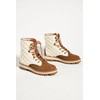 Cecelia New York River Nutella Lace Up Quilted Combat Boot