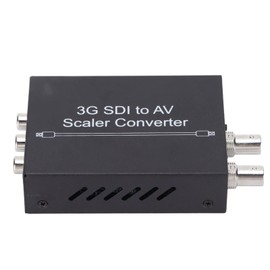 Plyisty 1080P 3G SDI to AV Converter to CVBS Converter PAL/NTSC-M Adapter, Automatic Video Mode Detection and Digital Information Conversion (EU Plug)