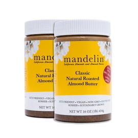 Pure Natural Almond Butter 2 lb / 32 oz - Single ingredient freshly dry roasted almonds, nothing added, pure plant based protein, Non-GMO, Gluten Free, Kosher, ideal for Keto, Paleo, and Vegan lifestyles