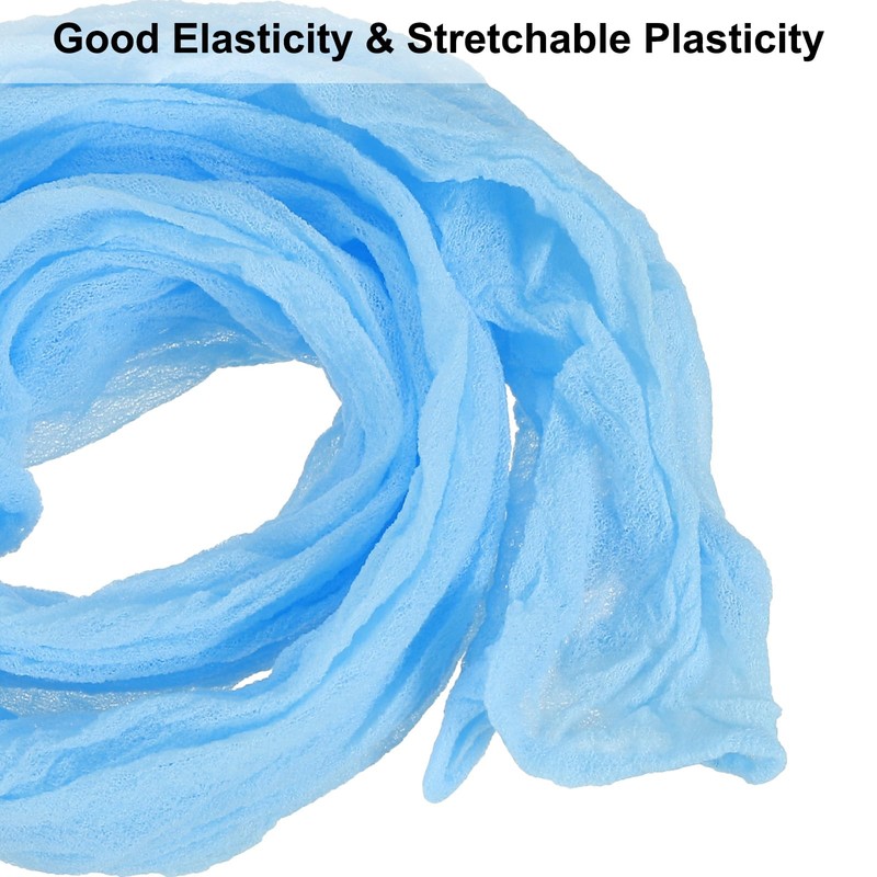 PATIKIL Nylon Stocking Flower Fabric, 10pcs, Light Blue, DIY Flower