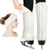 CFHOOAY Leg Warmers and Headband Set for Figure Skating, Hockey,