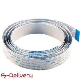 Azdelivery Replacement Flex Cable 200 cm for Raspberry Pi Camera/Monitor/200 cm)