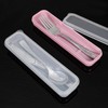 3-Piece Portable Cutlery Set with Lid - 8in Travel Utensil