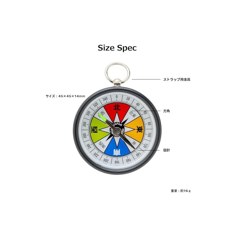 Misar Tech GA-15C Pocket Compass, Dry Type, Luminous and Stopper