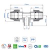 SmartProduct T-Piece PE Pipe Fitting 32 mm x 1 x