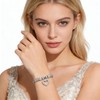 Harlorki Shiny Stainless Steel Adjustable Chain Rhinestone Love Heart Pendant