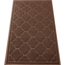 LuxStep Large Indoor Outdoor Doormat, Non-Slip Low-Profile Design, Coffee, 17"x30"