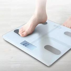 스마트 체중계 체지방 측정기 가정용 5~180kg 측정가능 [화이트] Smart Scale Body Fat Measurement Device for Home Use 5~180kg [White]